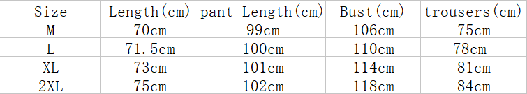The image shows a size chart in centimeters for the halloween male pirate costume listing measurements for sizes m to 2xl.