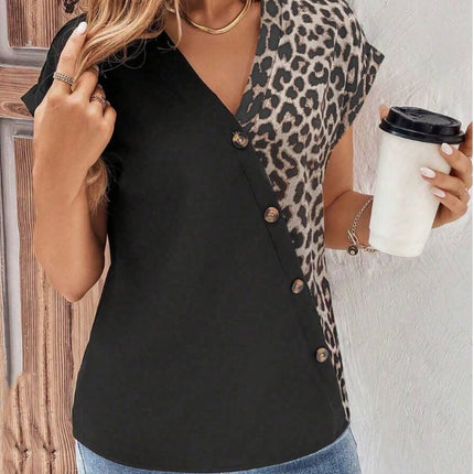 Chemise  Pour Femmes Col En V Avec  Et Manches Chauve-souris - Royalessencelux