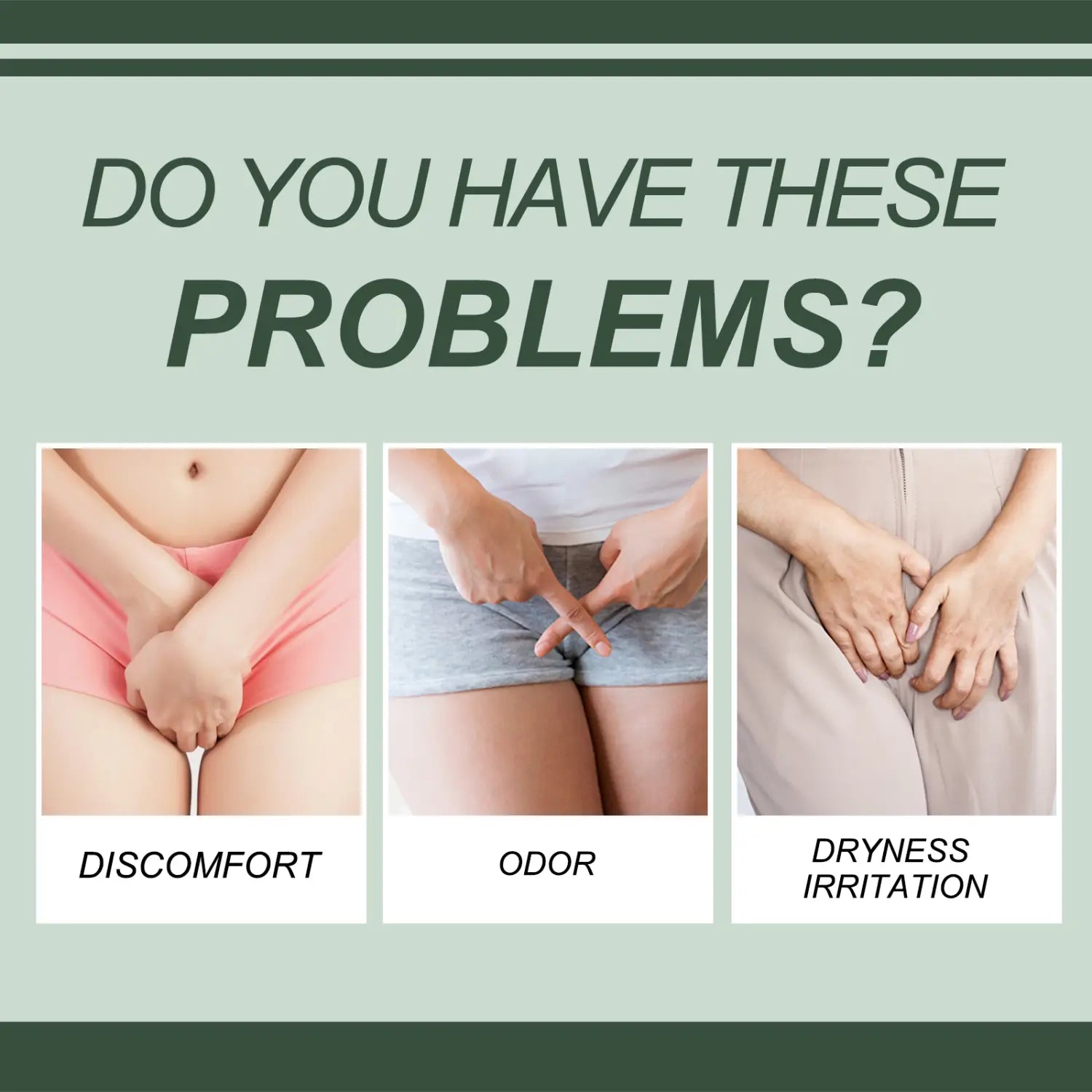 The image shows three panels illustrating discomfort, odor, and dryness or irritation that rose soap bath cleanses odors and relieves physical discomfort effectively.
