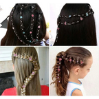 Beaded pink floral wedding hair accessories with delicate silver chain and intricate braided designs adorned with beads