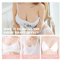 White underwire bra with thin straps and lace trim designed for beauty ball essential oils breast firming massage use