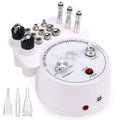 White 3-in-1 beauty star professional diamond microdermabrasion machine with silver and black diamond heads attachments