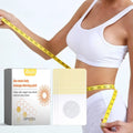 Box of white and yellow bee venom body sculpting patches with 30 pieces for lymphatic body shaping and drainage slimming