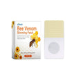 White and yellow bee venom lymphatic slimming patch with adhesive strips and mesh center in ximonth body tightening box