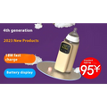 Beige electric baby bottle insulation cover with digital display and 18w fast charge for efficient bottle insulation