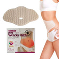 Beige fabric body wrap patch with central cutout for abdomen treatment designed for waist slimming by royale essence lux
