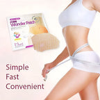 Beige fabric body wrap patch with textured surface and subtle pink accent for royale essence lux waist slimming