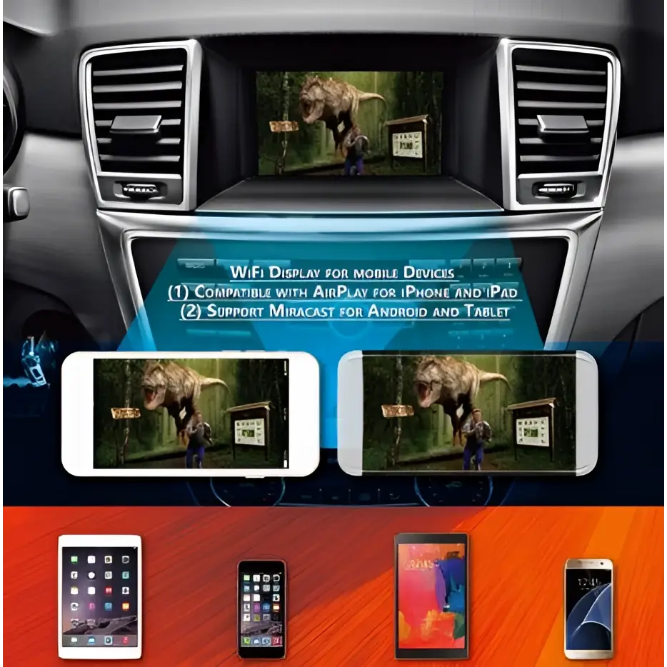 Best seller car mirror link box with antenna wireless screen mirroring device compatible with airplay and miracast