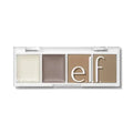 Elf bite-size mini brow quad powders eyebrow grooming palette showing four neutral shades for precise shaping