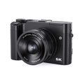 Black 5k digital camera with royale essence lux textured grip and 3x optical zoom lens for clear photography