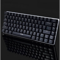 Black ak33rgb mechanical keyboard with sleek minimalist design silver accents and rgb rainbow lighting version black