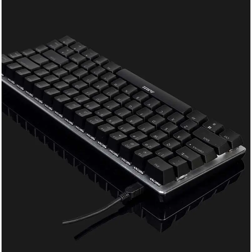 Black ak33rgb mechanical keyboard with green axis switches rgb version black with sleek minimalist matte finish