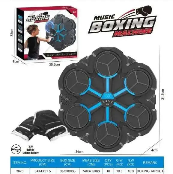 black and blue hexagonal music boxing machine with a central control panel featured in an article about high waist tie dye seamless leggings for women 2026