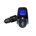Black bluetooth player car adapter with flexible hose featuring digital display showing fm frequency and connection status