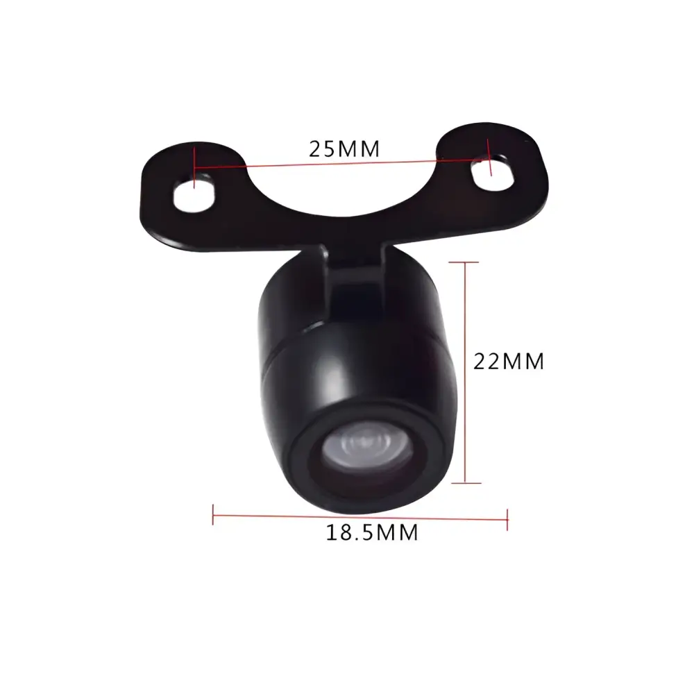 Black butterfly camera black plastic rearview camera with reference line rca cable and mounting bracket 25mm by 22mm