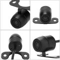 Black butterfly camera rearview cylindrical with mounting bracket and visible lens featuring reference line rca cable