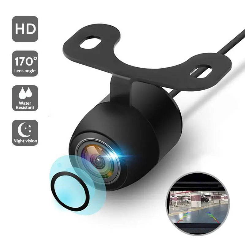 Black butterfly camera rearview hd with 170° lens angle reference line RCA cable water-resistant night vision features
