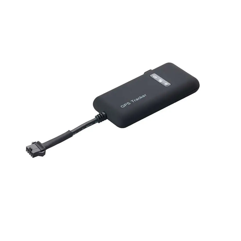 Black car gps positioning system in plastic casing with short cable and connector for vehicle tracking use