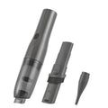 Gray wireless handheld vacuum x1pc with transparent dust chamber and detachable brush for car integrated wireless cleaning