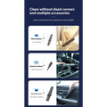 Black car integrated wireless handheld vacuum x1pc with interchangeable nozzles for various surfaces