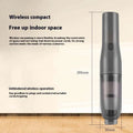 Gray wireless handheld vacuum with sleek cylindrical design and transparent dust chamber for car integrated wireless use handheld vacuum x1pc