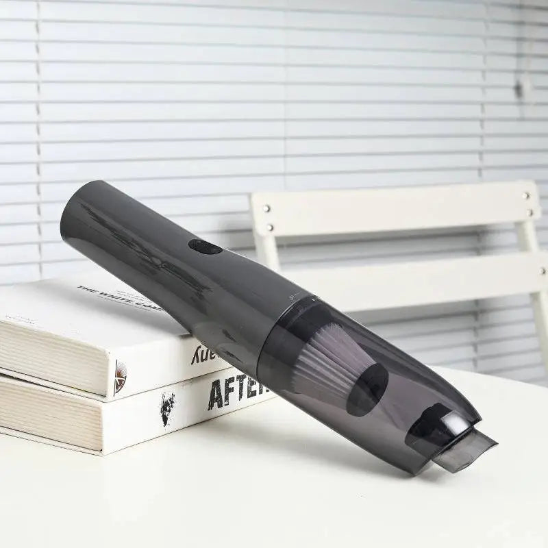 Black car integrated wireless handheld vacuum x1pc with transparent dust chamber and ergonomic design