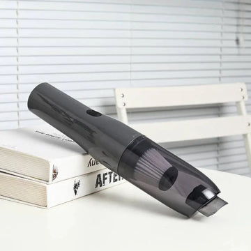 Black car integrated wireless handheld vacuum x1pc with transparent dust chamber and ergonomic design