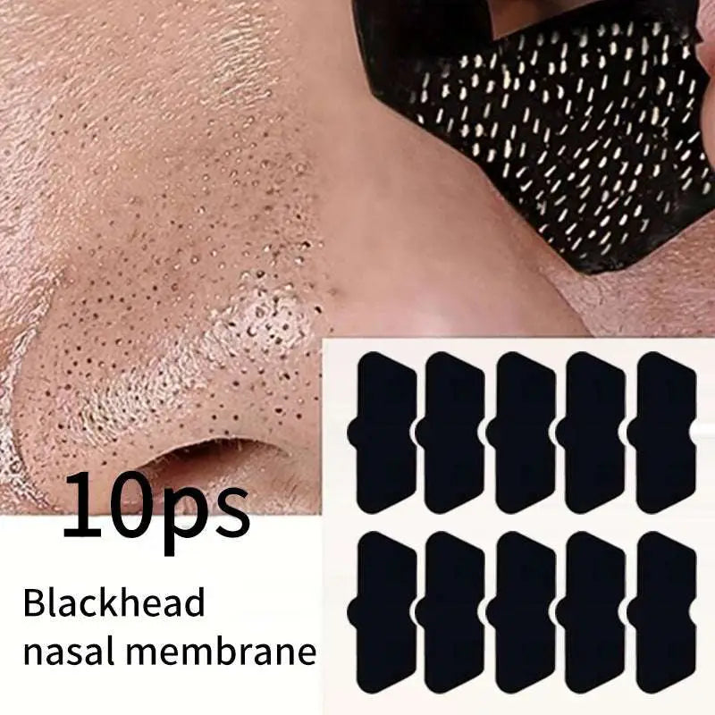 Black charcoal pore cleansing strips in black for nasal blackhead pore cleansing and effective blackhead removal