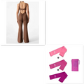 Brown one-piece workout hip raise jumpsuit with back cutout and flared legs in slim fit hip design