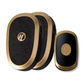 Black gold doorbell wireless home electronic with gold brushed metal accents for a modern wireless home setup