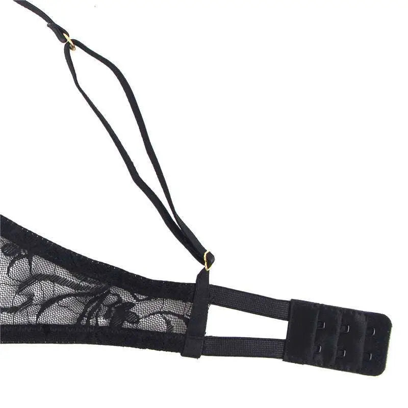 Black lace plus size sexy lingerie garter set with corset style high waisted briefs and matching garter belt american plus size