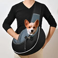 Black and gray mesh carrying pets bag women outdoor with mesh panel for small dogs comfort and ventilation