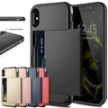 Black mobile phone card case with mastercard slot showing back side with built-in card slot and camera protection