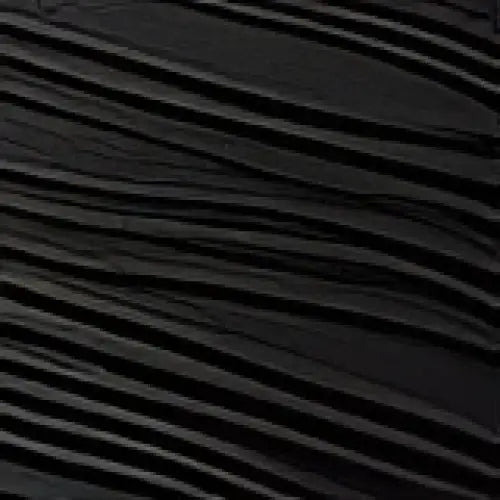 Black pleated bikini two-piece featuring dark textured fabric with subtle wavy pattern and gold accents