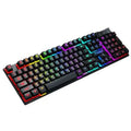 Black t-wolf gaming usb luminous keyboard with vibrant rainbow backlit keys and wired luminous design
