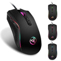 Black scorpion rgb luminous gaming mouse with textured grip and scorpion logo for precision gameplay