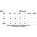 Size chart for black sequined elegant one-shoulder mini dress ba918 with measurements in centimeters and weight details