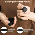 Black silicone golf grip strengthener with ergonomic handle grips and textured suction cups for secure grip