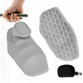 Gray silicone grip covers for cane and walker handle with textured surface, ideal for black silicone golf grip strengthener spring