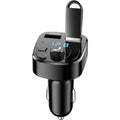 Black usb car charger with digital display and usb port for lossless mp playing in vehicles