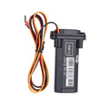 Black vehicle tracking gps locator with orange and black wiring bundled for vehicle tracking applications
