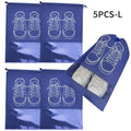 Black wall mounted portable women makeup bag with blue shoe storage bags and transparent front pockets