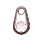 Black water drop anti lost object finder in rose gold with smooth metallic finish and rounded edges for lost object finder use