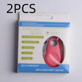 Black water drop anti lost object finder in pink oval shape with white strap and silver button for lost object finder use