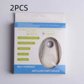 White oval-shaped glossy anti lost object finder with circular button for black water drop lost object finder device