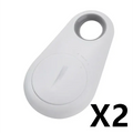 White plastic lost object finder with circular hole and button from black water drop anti lost object product