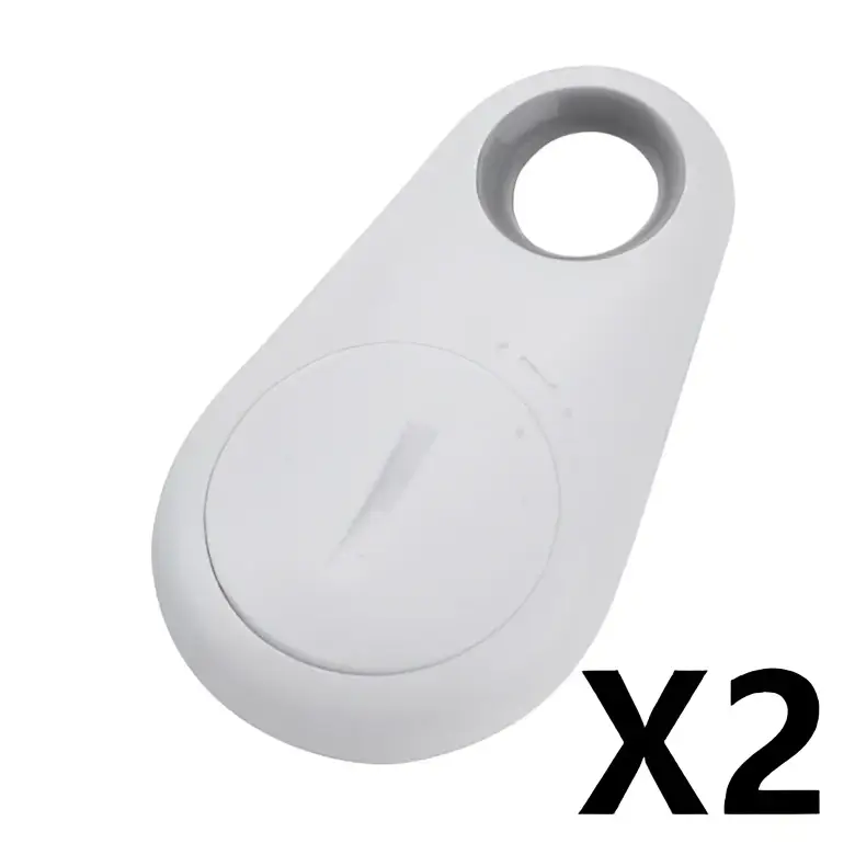 White plastic lost object finder with circular hole and button from black water drop anti lost object product