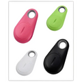 Black water drop anti lost object finder silicone keychain trackers in pink lime green white and black with circular button