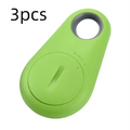 Bright lime green sleek plastic black water drop anti lost object finder with circular button and keyring hole