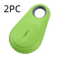 Bright lime green silicone black water drop anti lost object finder bluetooth tracker with top cutout and central button